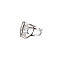 Non-Tarnish Stainless Steel Heart with Hamsa Hand Finger Ring, Hollow Wide Ring for Women, Stainless Steel Color, US Size 9(18.9mm)