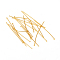 304 Stainless Steel Flat Head Pins, Golden, 35x0.6mm, Head: 1.4mm