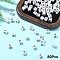 Acrylic Horizontal Hole Letter Beads, with Enamel, Cube, Letter P, 6x6x6mm, Hole: 3.2mm