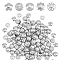 DICOSMETIC 300Pcs 5 Styles Bead Caps Stainless Steel Multi-Petal Flower Shape End Caps Metal Beads Half Round Cap for Earring Bracelet Necklace Jewellery DIY Craft Making, Hole: 0.9~1.2mm