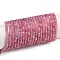 Natural Tourmaline Beads Strands, Faceted, Round, Grade A, Flamingo, 3mm, Hole: 0.5mm, about 130pcs/strand, 15.35''(39cm)