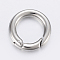 Tarnish Resistant 304 Stainless Steel Spring Gate Rings, O Rings, Stainless Steel Color, 18x3.5mm, Inner Diameter: 11mm