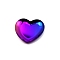 Heart Stainless Steel Jewelry Plates, Storage Tray for Rings, Necklaces, Earring, Rainbow Color, 85x90mm