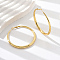 304 Stainless Steel Big Hoop Earrings, Real 18K Gold Plated, 62mm