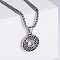 Retro Punk Hip-hop Unisex Dara Knot Stainless Steel Pendant Necklaces, Stainless Steel Color