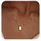304 Stainless Steel Box Chain Necklaces, 201 Stainless Steel Rectangle Initial Pendant Necklaces for Women, Real 18K Gold Plated, Letter Z, 15.75 inch(40cm)