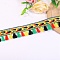 50 Yards Rainbow Color Polyester Fringe Ribbon, Tassel Ribbon, Green, 1 inch(25mm)