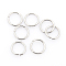 Tarnish Resistant 304 Stainless Steel Open Jump Rings, Stainless Steel Color, 10x1.2mm, Inner Diameter: 7.6mm, about 1000pcs/bag