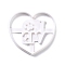 Plastic Mold, Cookie Cutters, Cookies Moulds, DIY Biscuit Baking Tool, Heart with Love, White, 80.5x85.5x10mm