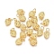Electroplated Alloy Charms, Long-Lasting Plated, with Brass Jump Ring, Heart, Golden, 10x7x2.5mm, Hole: 3.5mm