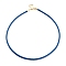 Braided Round Imitation Leather Bracelets Making, with Golden Tone Stainless Steel Lobster Claw Clasps, Dodger Blue, 17-1/8 inch(43.6cm)
