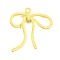 Baking Paint Alloy Pendants, Bowknot, Champagne Yellow, 45x42x6mm, Hole: 3mm