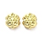 Rack Plating Alloy Beads, Long-Lasting Plated, Lead Free & Cadmium Free, Flower, Real 18K Gold Plated, 8.5x7x4.5mm, Hole: 1.2mm