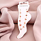 Dyed Natural Quartz Chip with 304 Stainless Steel Chain Anklets, Golden, Orange Red, 8-1/4 inch(210mm)