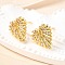 Heart Brass Micro Pave Clear Cubic Zirconia Stud Earrings, Lead Free & Cadmium Free, Rack Plating, Long-Lasting Plated, Real 18K Gold Plated, 12x12.5mm