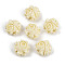 Dyed Synthetic Coral Carved Beads, Flower, Floral White, 22x20x12.5mm, Hole: 1.6mm