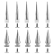 30 Sets 2 Style Alloy Rivets Set, Punk Style Cone Rivet, Platinum, 20.5~38x6.5~7mm, 15 sets/style