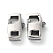 925 Thailand Sterling Silver Lobster Claw Clasps, with 925 Stamp, Rectangle, Antique Silver, 8.5x5x3mm, Hole: 2x1.5mm