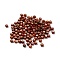 6/0 Opaque Glass Seed Beads, Round Hole, Rondelle, Dark Red, 4~4.5x3~4mm, Hole: 0.8~1.5mm
