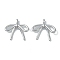 Brass Pendants, Cadmium Free & Nickel Free & Lead Free, Bowknot, Real Platinum Plated, 20.5x22x3mm, Hole: 3X1.5mm