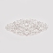 Brass Filigree Joiners, For DIY Bookmark Making, Flower, Silver Color Plated, 82x35x0.8mm
