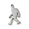 Non-Tarnish 304 Stainless Steel Pendants, Laser Cut, Gorilla, Stainless Steel Color, 14x8x1mm, Hole: 1mm
