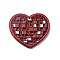 Acrylic Pendants, Disco Series, Red, 34.5x37.5x2mm, Hole: 1.6mm