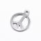 Tarnish Resistant 201 Stainless Steel Charms, Peace Sign, Stainless Steel Color, 15x12.5x0.8mm, Hole: 1mm