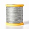 Round Waxed Polyester Cord, Micro Macrame Cord, Leather Sewing Thread, for Bracelets Jewelry Making, Beading Crafting Macrame, Silver, 0.65mm, about 164.04 yards(150m)/roll