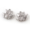 Tarnish Resistant 201 Stainless Steel Pendants, Owl, Stainless Steel Color, 14.5x16.5x4mm, Hole: 1.5mm