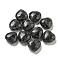 Natural Larvikite Beads, Half Drilled, Heart, 15.5x15.5x8mm, Hole: 1mm