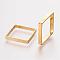 Brass Bead Frames, Rhombus, Golden, 24x25x0.5mm, Hole: 0.5mm