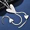 304 Stainless Steel Heart Y Necklaces, Stainless Steel Color, 24.61 inch(62.5cm)
