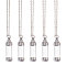 316 Stainless Steel Pendant Necklaces, Glass Urn Ashes Necklaces, Stainless Steel Color, 22.05 inch(56cm)