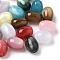 Resin Imitation Cat Eye Beads, Oval, with Glitter Powder, Faceted, Mixed Color, 11x8mm, Hole: 1.8mm