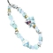 Porcelain & Glass & Wood Mobile Straps, Star, Dark Sea Green, 18cm