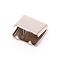 Brass Ribbon Crimp Ends, Crimp End Findings, Square, Platinum, 7.5x8mm