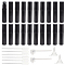 BENECREAT 80pcs 2ml Mini Plastic Black Spray Bottles, Portable Frosted Perfume Bottles with 6pcs 1ml Pipettes, 2pcs Funnels and 2pcs Plastic Pump for Travel Perfume and Essential Oil