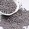 Baking Paint Glass Seed Beads, Peanut, Dark Gray, 2x4.5x2mm, Hole: 0.8~0.9mm, about 15000pcs/pound