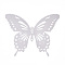 201 Stainless Steel Connector Charms, Butterfly Links, Stainless Steel Color, 49x60.5x0.3mm, Hole: 1mm
