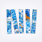 Cellulose Acetate(Resin) Big Pendants, Rectangle, Dodger Blue, 53x9x2~3mm, Hole: 1.5mm