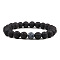 Simple Natural Lava Rock Round Beaded Stretch Bracelets