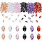 PH PandaHall 180pcs Cubic Zirconia Stone Pointed Back Rhinestone 6 Colors Faceted Rhinestone Horse Eye Shaped 6x3x2mm Rhinestone Gems for Costume Clothes Garments DIY Crafts Jewelry Making