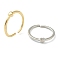 Brass Cuff Rings, Open Rings, Long-Lasting Plated, Heart, Mixed Color, US Size 6, Inner Diameter: 17mm