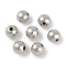 CCB Plastic Round Beads, Platinum, 5.5x5mm, Hole: 1.2mm, about 181pcs/20g
