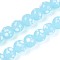 Handmade Lampwork Beads Strands, Round with Claw, Sky Blue, 11.5~12.5mm, Hole: 1~1.4mm, about 45pcs/strand, 19.69 inch(50cm)