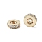 Brass Micro Pave Clear Cubic Zirconia Beads, Cadmium Free & Nickel Free & Lead Free, Colum, Real 18K Gold Plated, 7.5x2mm, Hole: 1.4mm