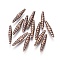 Tibetan Style Alloy Beads, Lead Free and Cadmium Free, Tube, Red Copper, 25x5mm, Hole: 1mm
