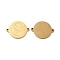 Ion Plating(IP) 304 Stainless Steel Connector Charms, Real 18K Gold Plated, Flat Round with Constellation, Scorpio, 20x16x1mm, Hole: 1.4mm