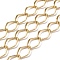 Oxidation Aluminum Twist Rhombus Link Chains, Unwelded, with Spool, Golden, 19x13x2mm, about 82.02 Feet(25m)/Roll